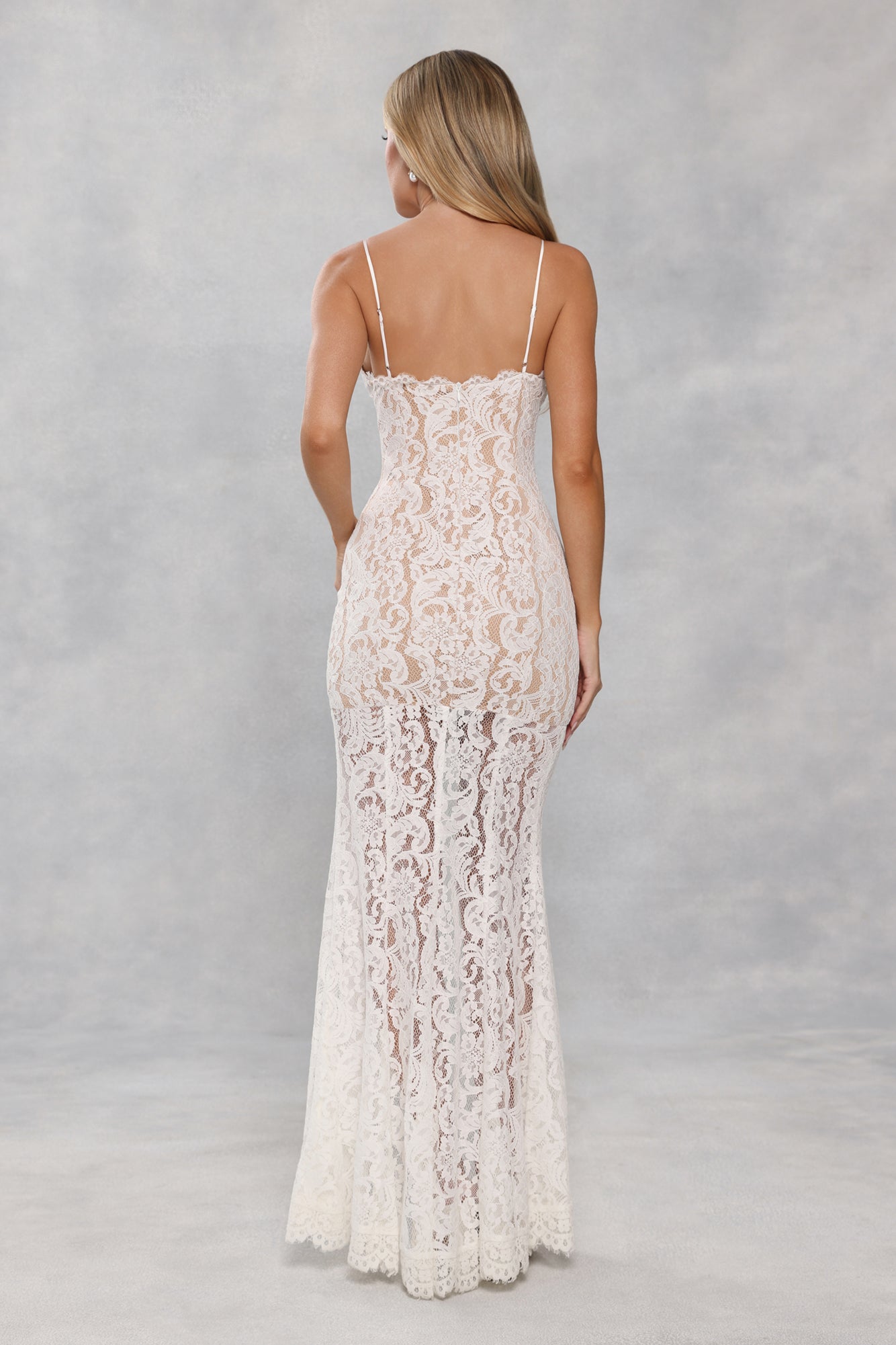 Forever Lace Maxi Dress White