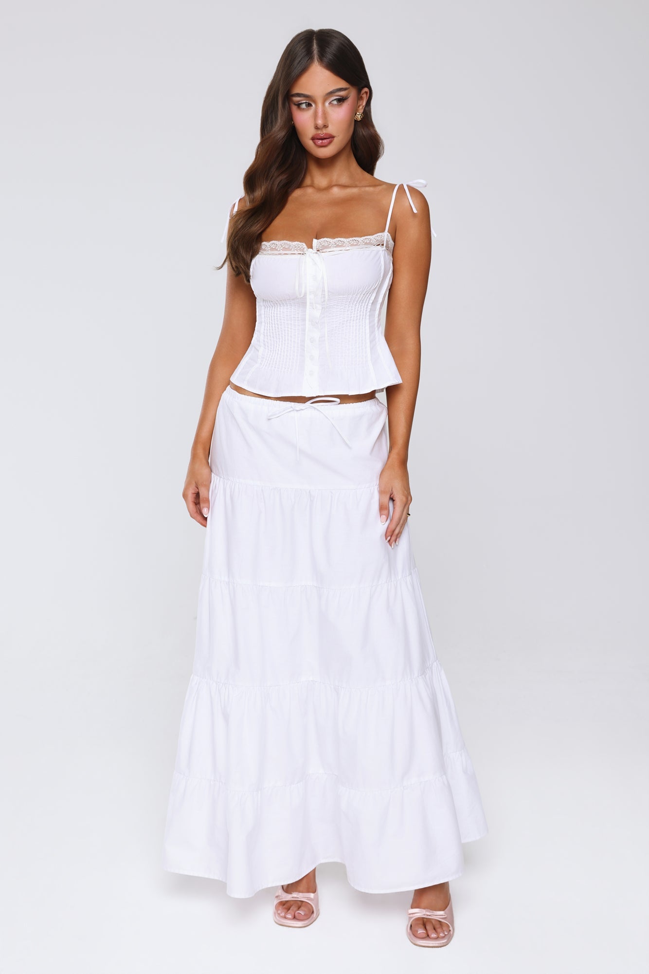 Garden Daze Lace Top White