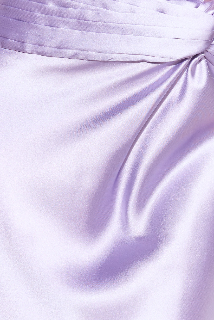 VIPs Accepted Satin Midi Skirt Lilac