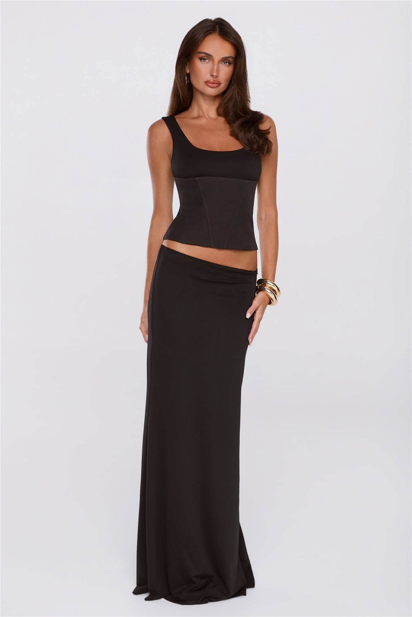 Evening In Style Maxi Skirt Black