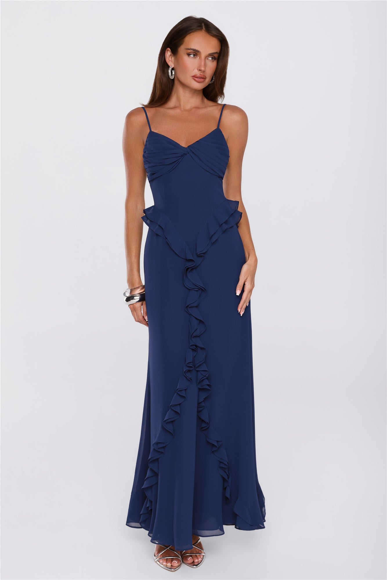 Balmy Nights Club Maxi Dress Navy