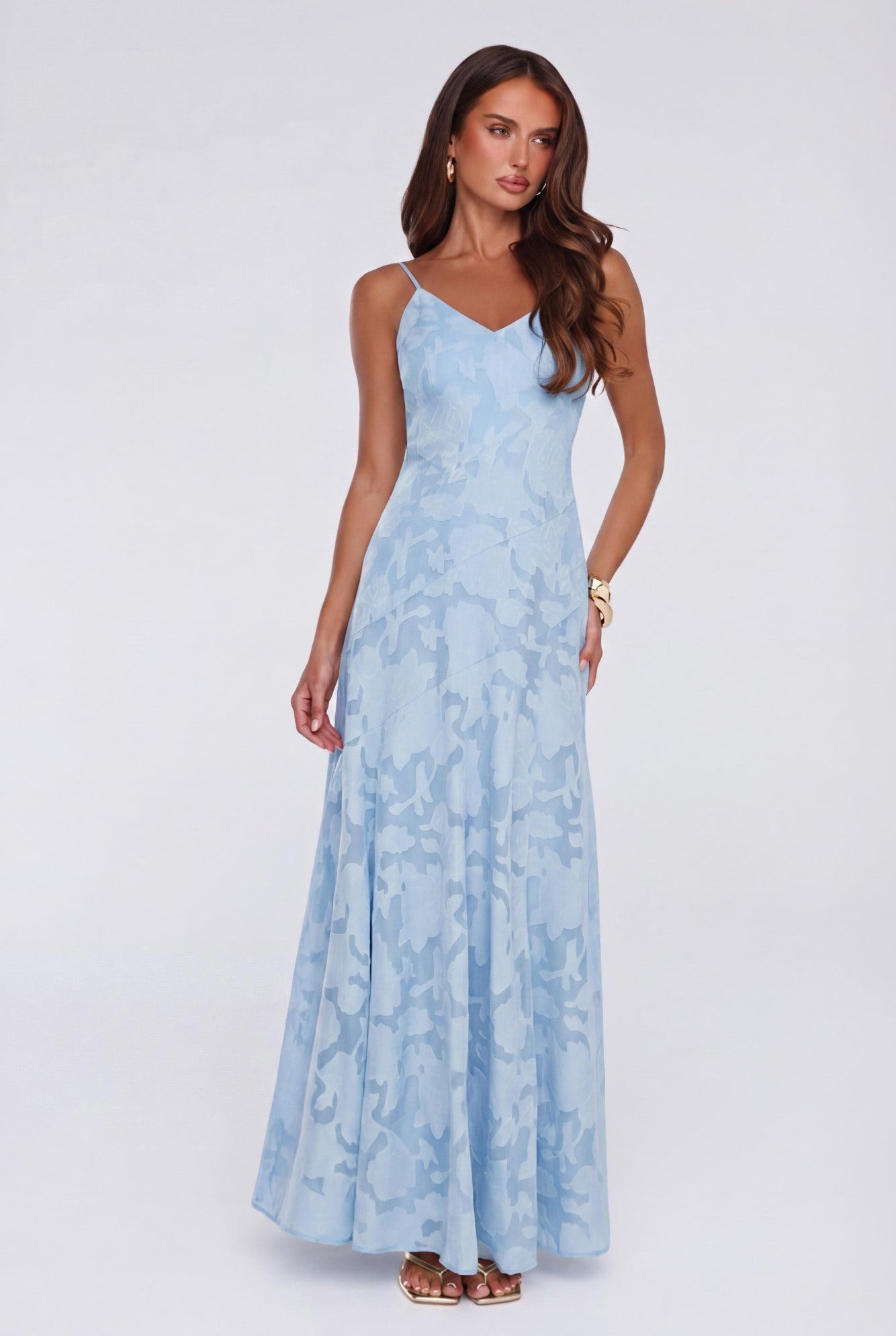 Dancing Spark Maxi Dress Light Blue