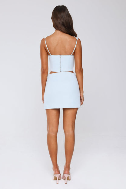 Rosalique Mini Skirt Blue