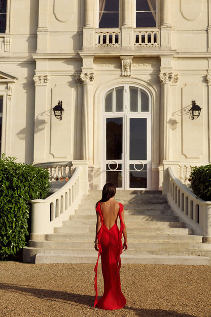 Pop Of Drama Maxi Dress Red