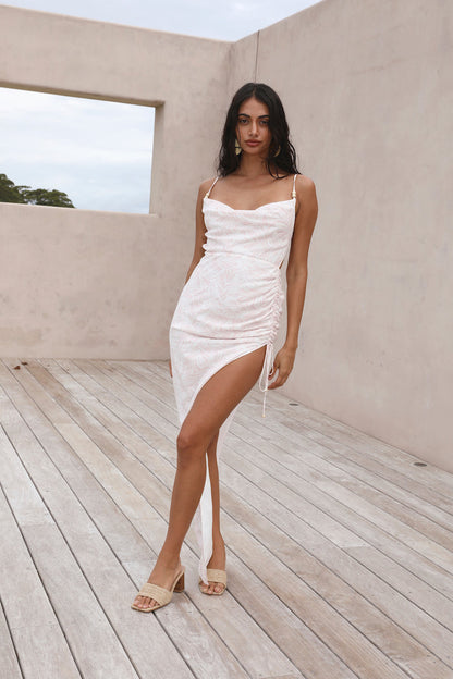 White Sand Oasis Maxi Dress Pink