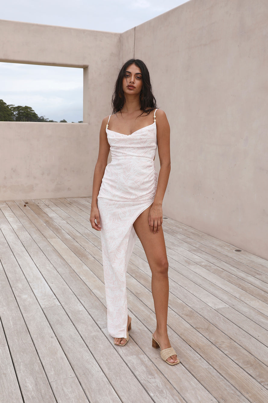 White Sand Oasis Maxi Dress Pink