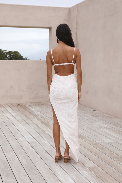 White Sand Oasis Maxi Dress Pink