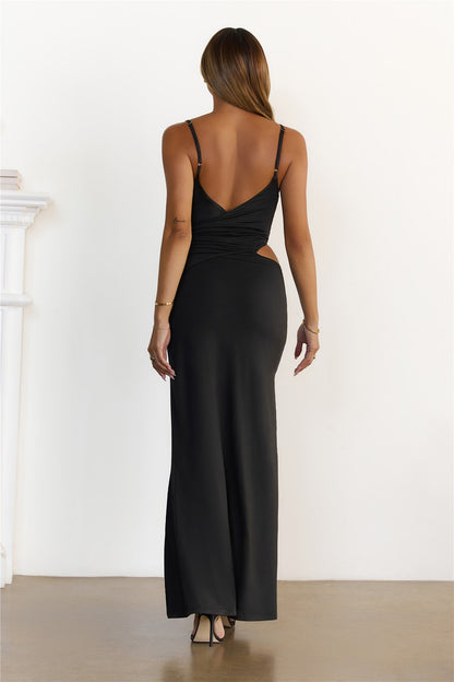 Highkey Flirty Maxi Dress Black