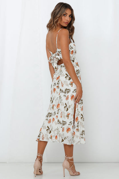 Stolen Kisses Midi Dress White