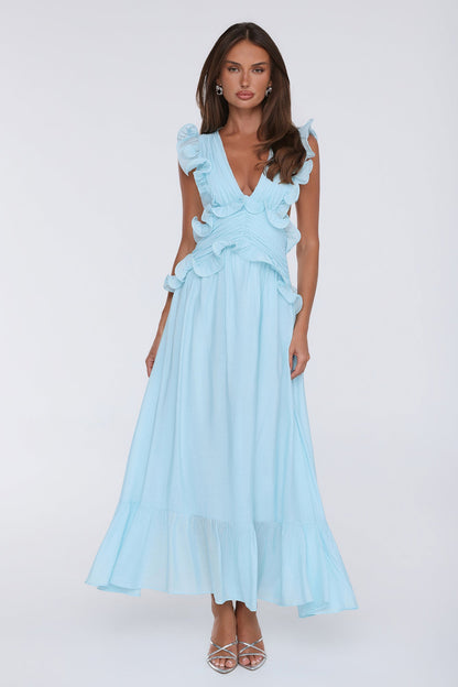 Evening Luxe Maxi Dress Light Blue