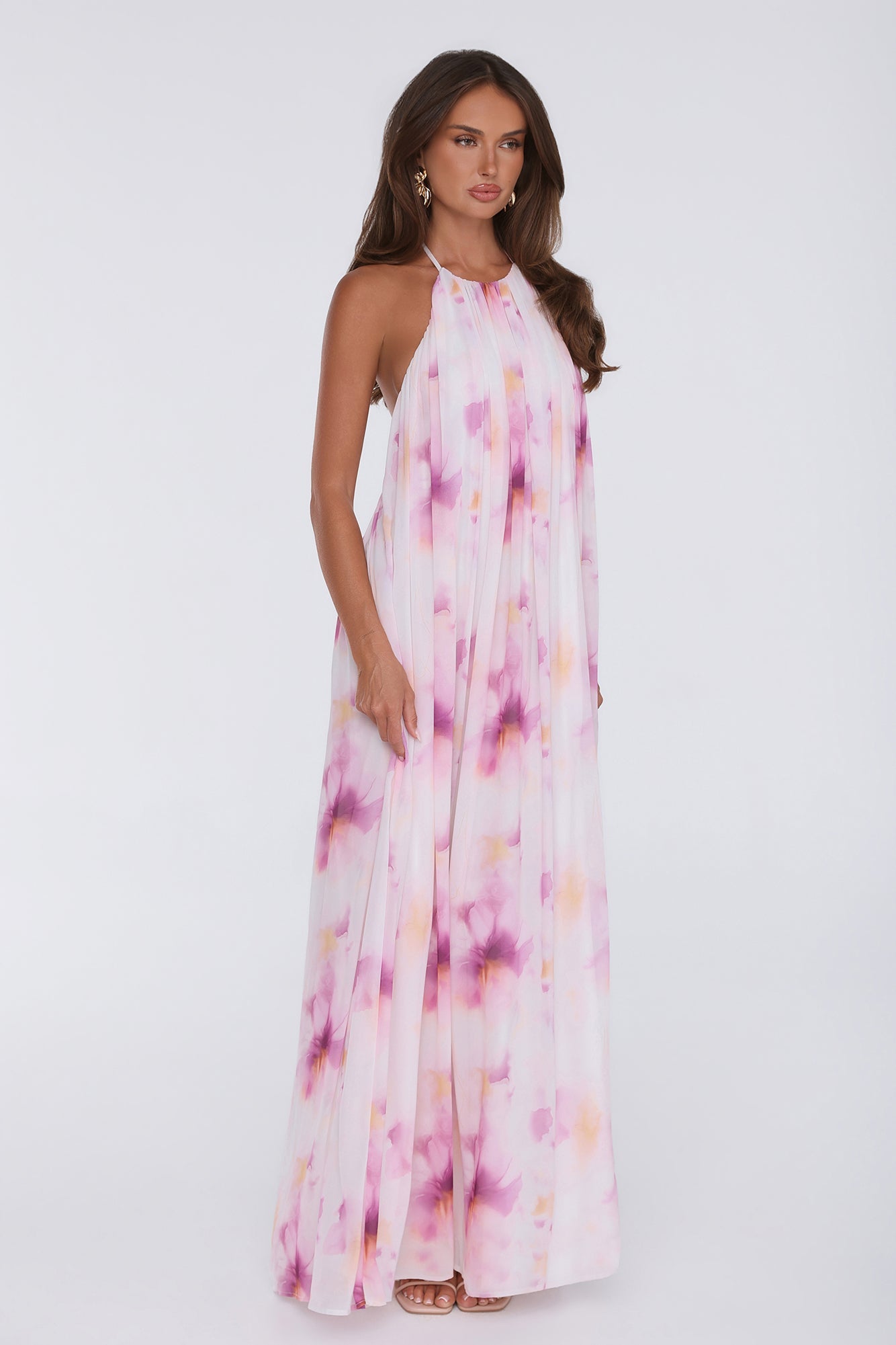 Radiant Queen Halter Maxi Dress Lilac