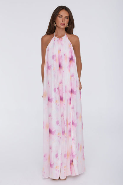Radiant Queen Halter Maxi Dress Lilac