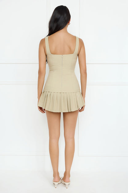 Stylish Affair Tailored Top Beige