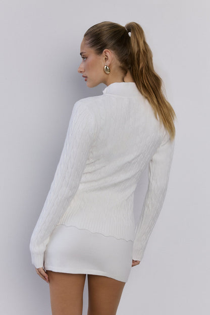 Winter Magic Knit Skort White