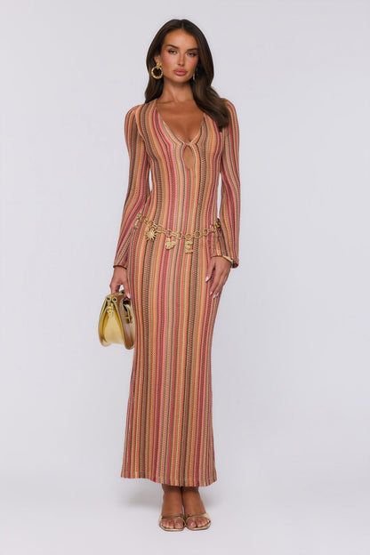 Crystal Coast Knit Maxi Dress Multi