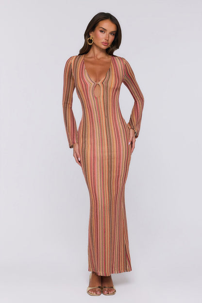 Crystal Coast Knit Maxi Dress Multi