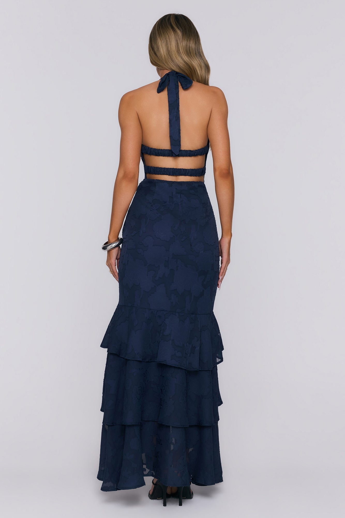 Take The Chance Halter Maxi Dress Navy