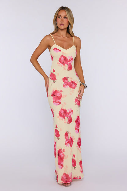 Bloom Dazzle Maxi Dress Yellow