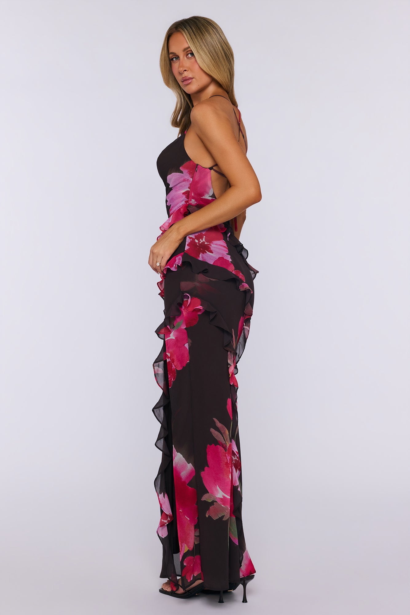 Kissed By Sun Maxi Dress Jardin Floral Print