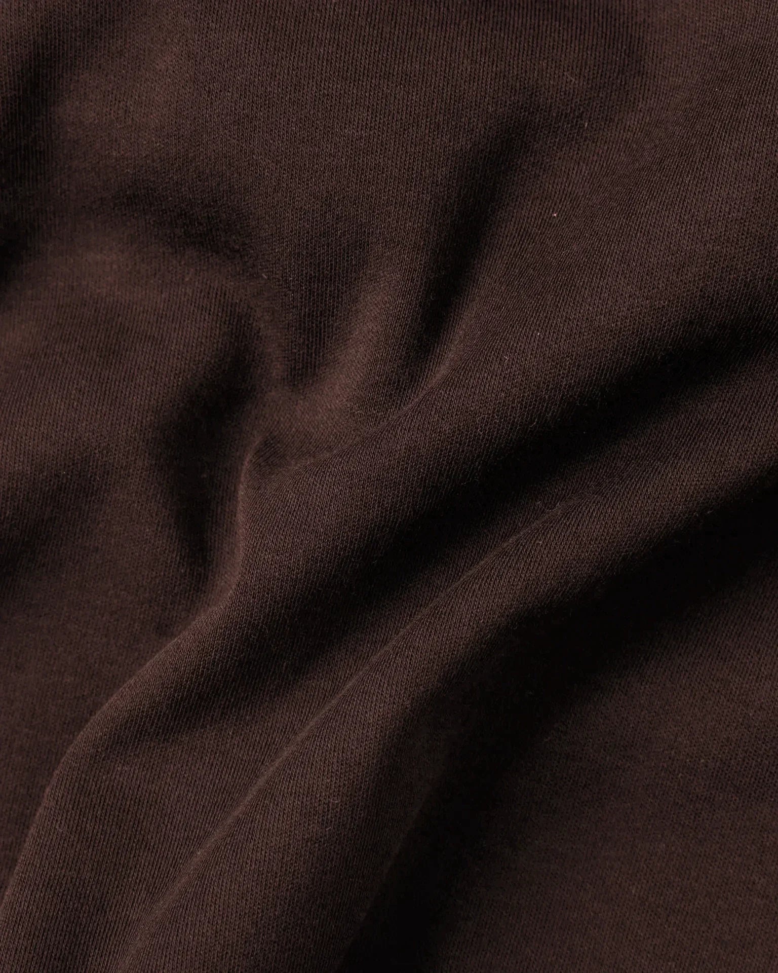 Egyptian Cotton Mock Neck T-Shirt - Grant - Brown