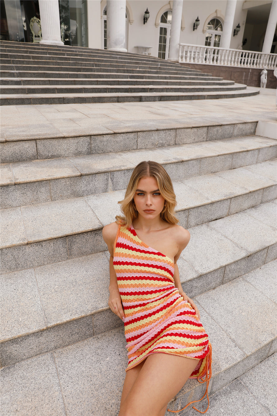 Dancing On The Rooftop Mini Dress Pink