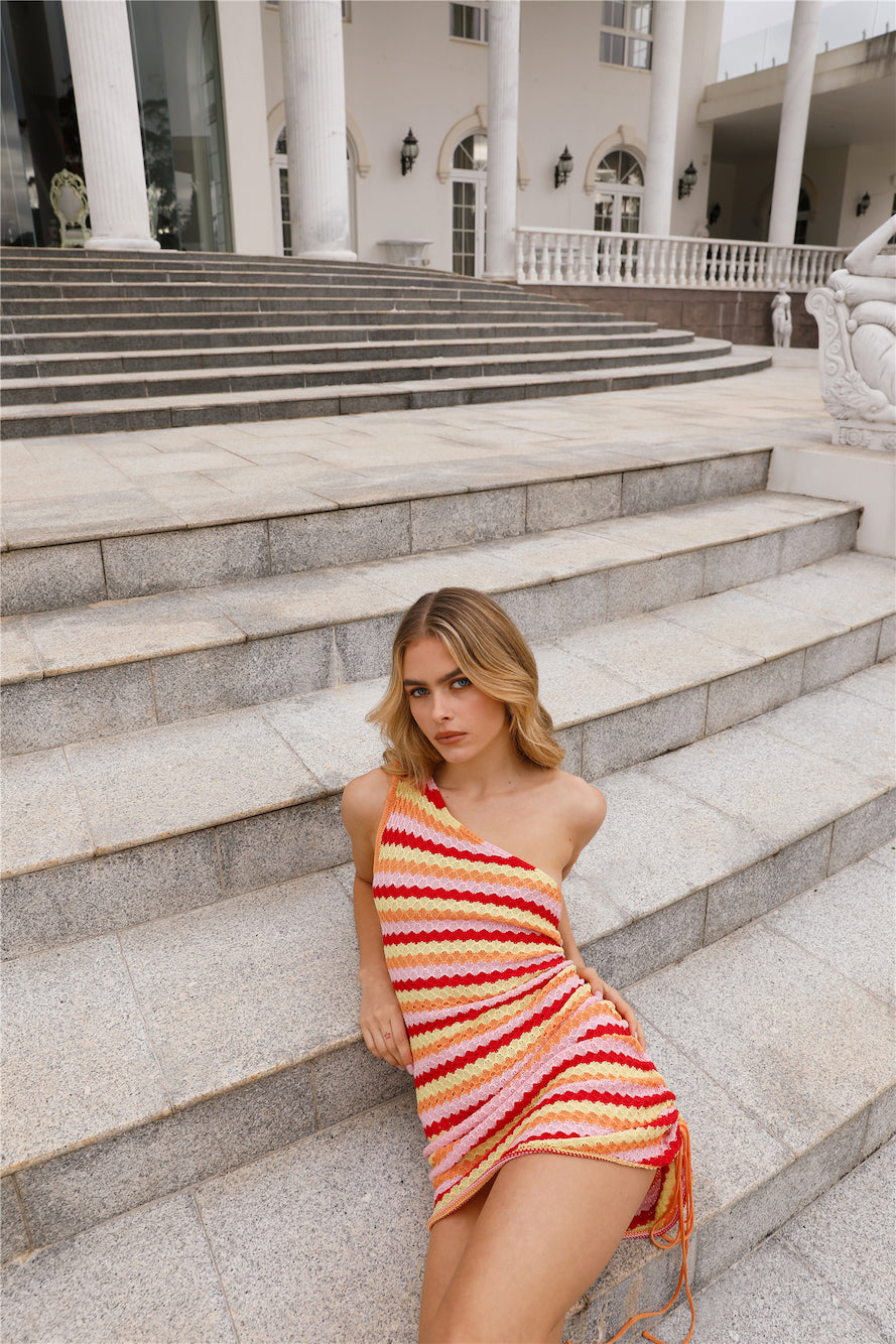 Dancing On The Rooftop Mini Dress Pink