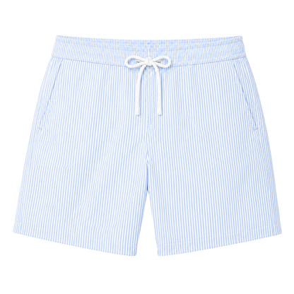 Seersucker Striped Swimshorts